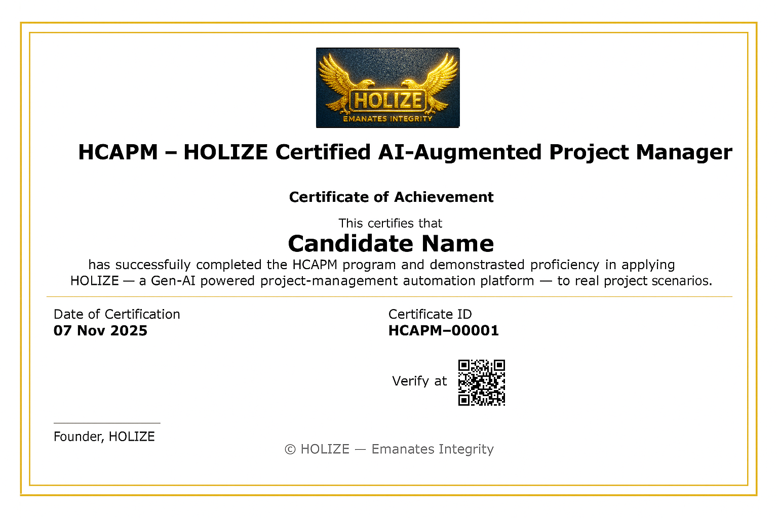 HCAPM — What you get illustration