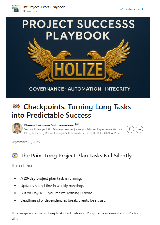 🚧 Checkpoints: Turning Long Tasks into Predictable Success illustration