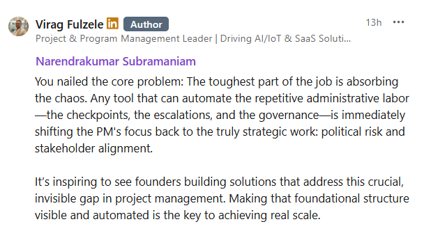 Virag Fulzele — Project & Program Management Leader illustration