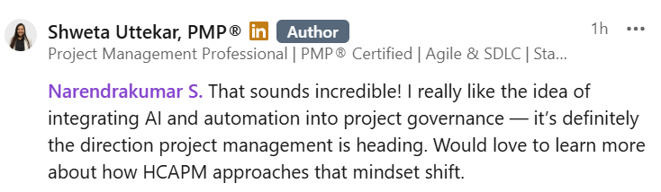 Shweta Uttekar, PMP® — Project Management Professional illustration